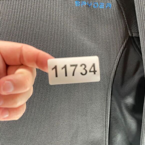 Spyder Sweater Mens 2XL XXL Gray Quarter Zip Waffle Knit Pullover Mock Neck Logo - Picture 11 of 11